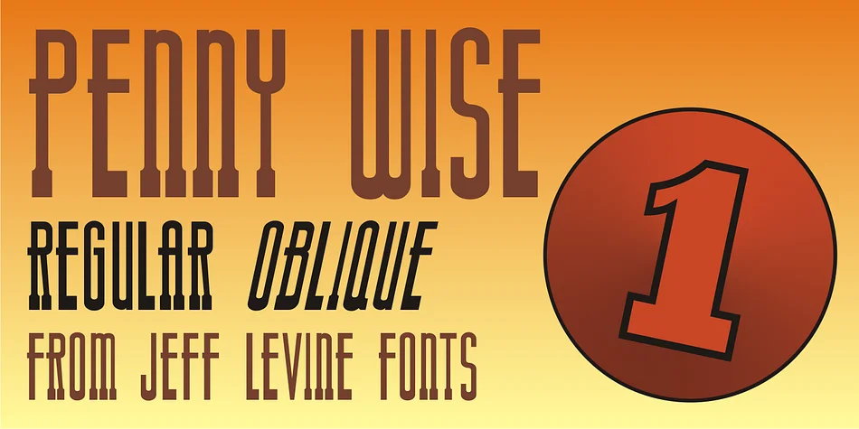 PENNY WISE JNL by Jeff Levine Fonts — Decorative Font