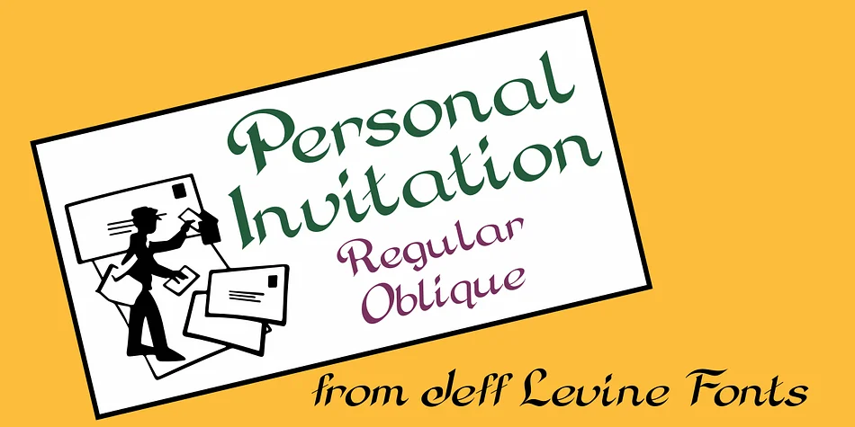 Personal Invitation JNL by Jeff Levine Fonts — Blackletter Font