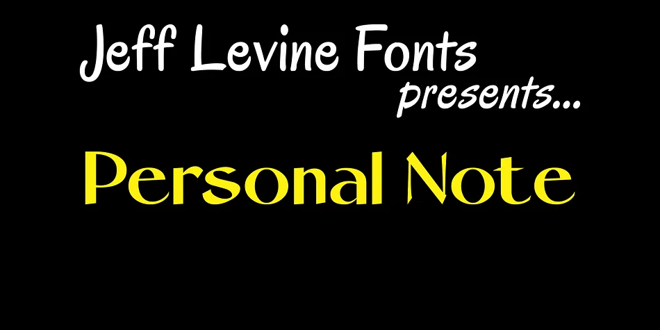 Personal Note JNL by Jeff Levine Fonts — Display Font
