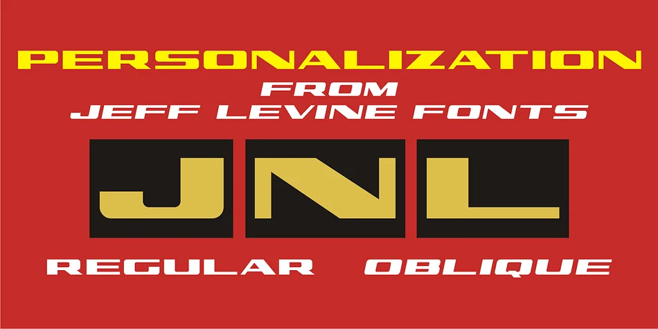 PERSONALIZATION JNL by Jeff Levine Fonts — Display Font
