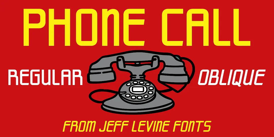 PHONE CALL JNL by Jeff Levine Fonts — Display Font