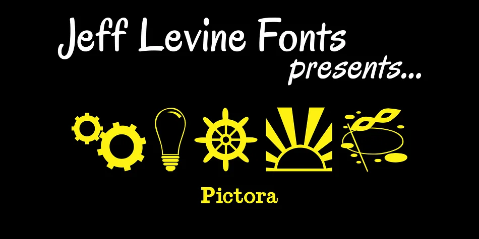 Pictora JNL by Jeff Levine Fonts — Dingbats Font