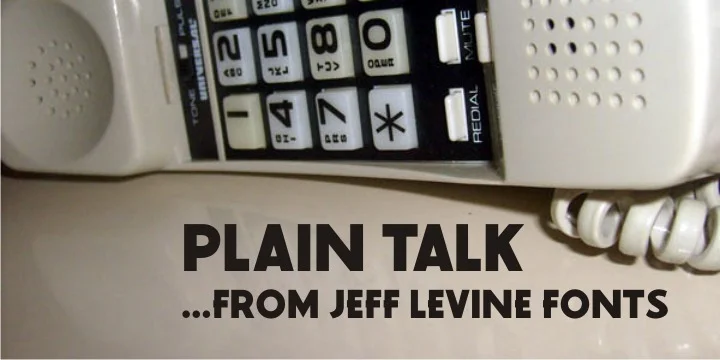 PLAIN TALK JNL by Jeff Levine Fonts — Display Font