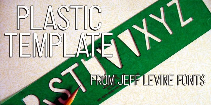 PLASTIC TEMPLATE JNL by Jeff Levine Fonts — Display Font