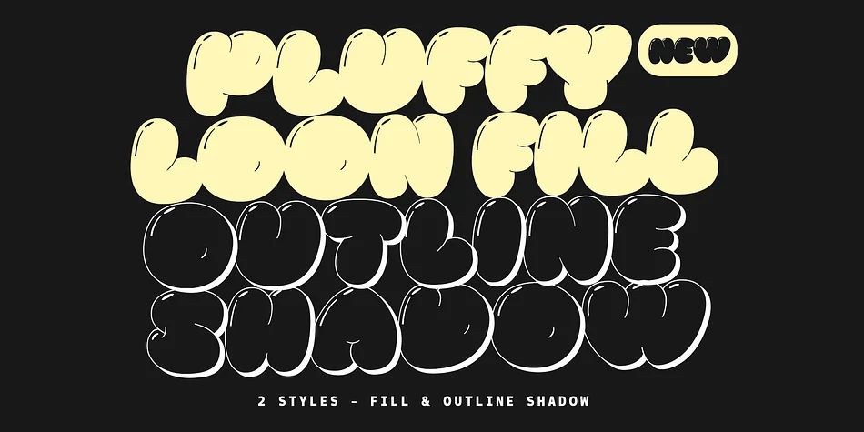 Pluffy Loon by Jolicia Type — Display Font — thumbnail 3