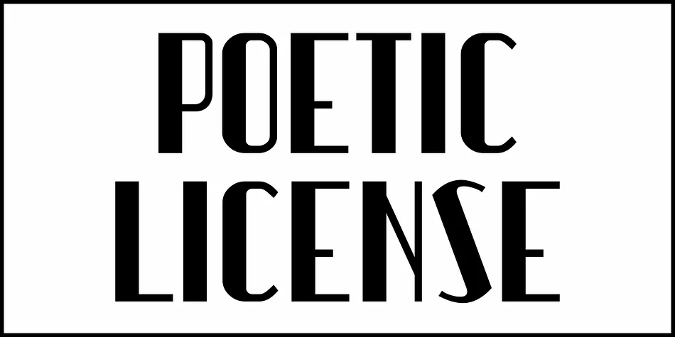 POETIC LICENSE JNL by Jeff Levine Fonts — Display Font — thumbnail 2