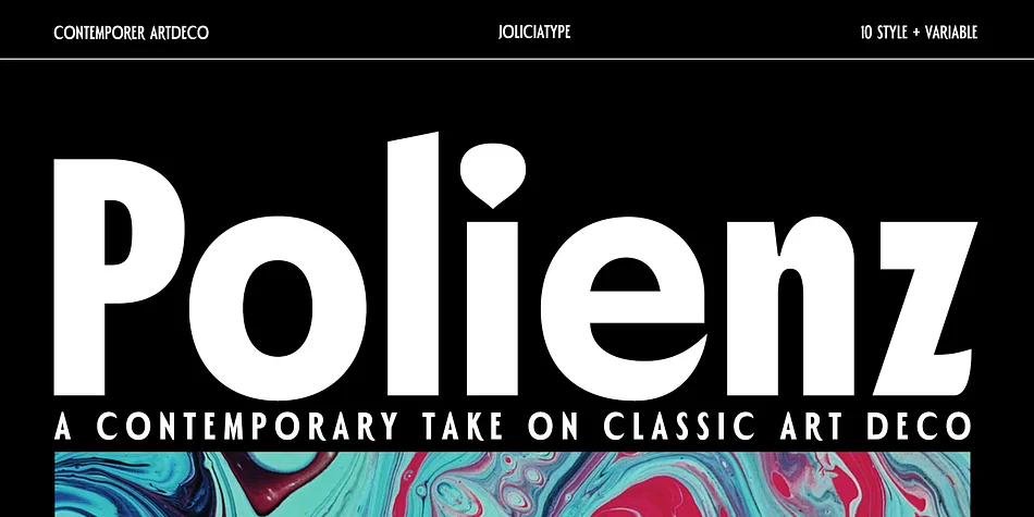 Polienz by Jolicia Type β Decorative Font