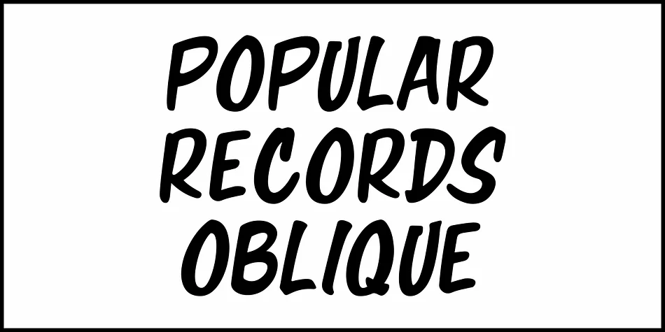 POPULAR RECORDS JNL by Jeff Levine Fonts — Display Font — thumbnail 4