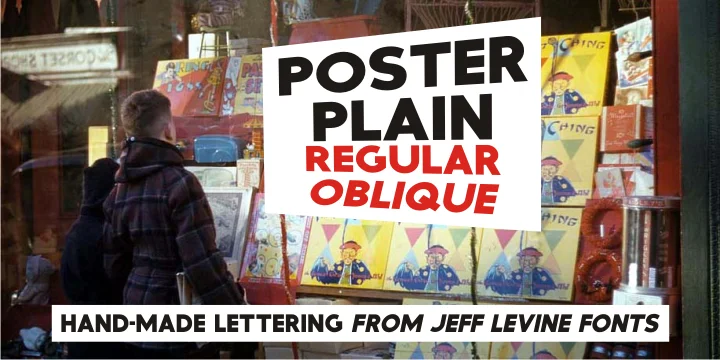 POSTER PLAIN JNL by Jeff Levine Fonts — Display Font