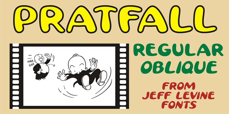 PRATFALL JNL by Jeff Levine Fonts — Decorative Font