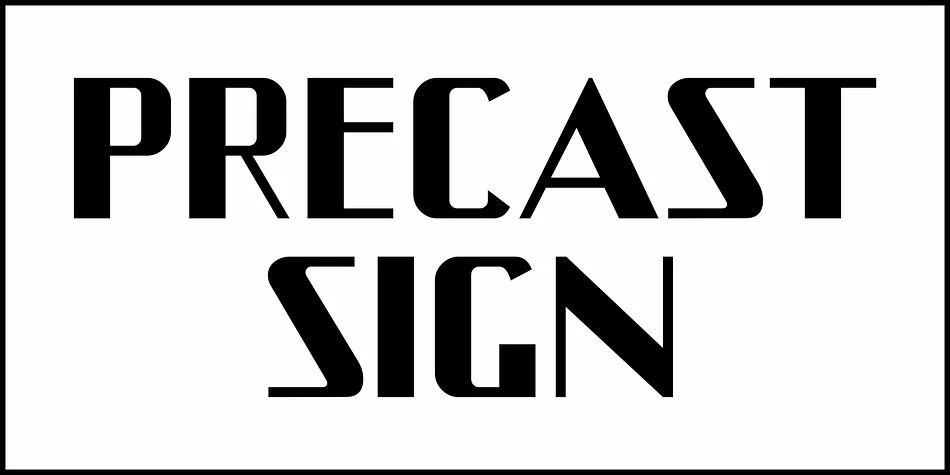 Precast Sign JNL by Jeff Levine Fonts — Display Font — thumbnail 2