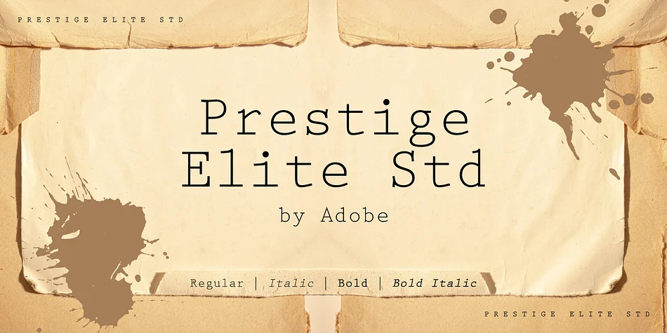 Prestige Elite Std by Adobe โ Decorative Font