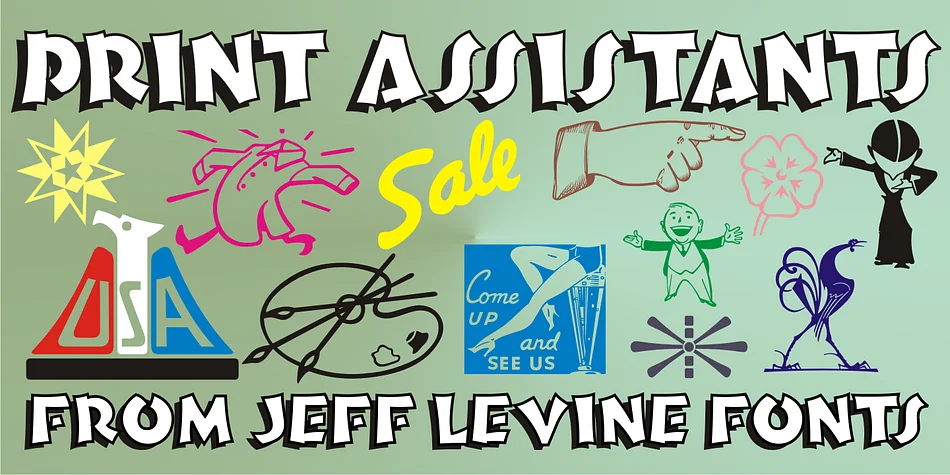 Print Assistants JNL by Jeff Levine Fonts — Dingbats Font
