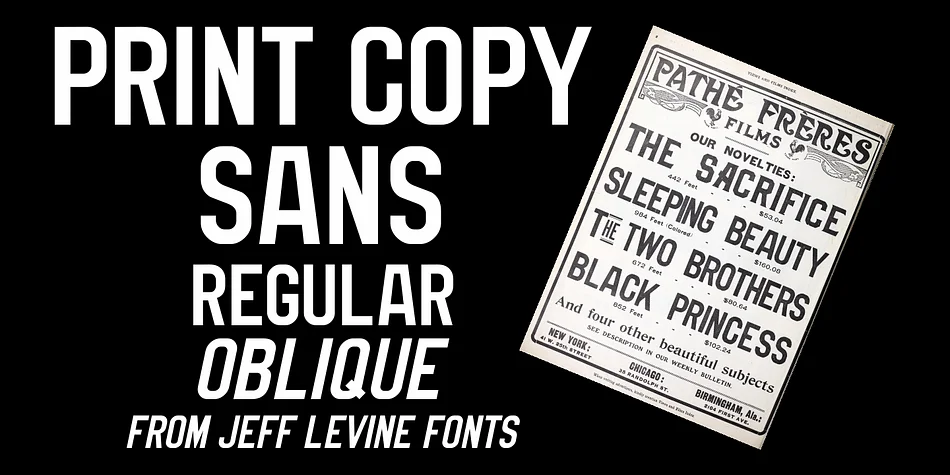 Print Copy Sans JNL by Jeff Levine Fonts — Display Font
