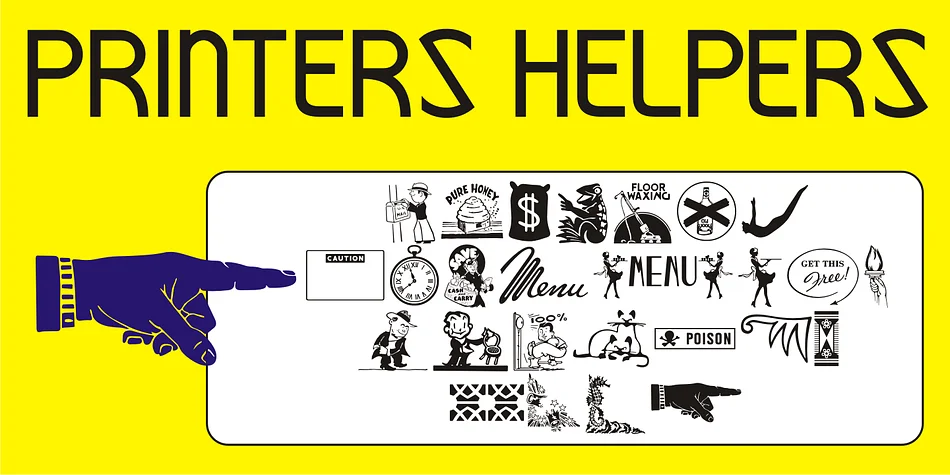 Printers Helpers JNL by Jeff Levine Fonts — Dingbats Font