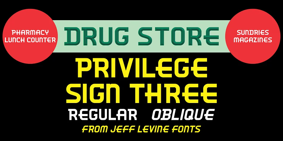 Privilege Sign Three JNL by Jeff Levine Fonts — Display Font