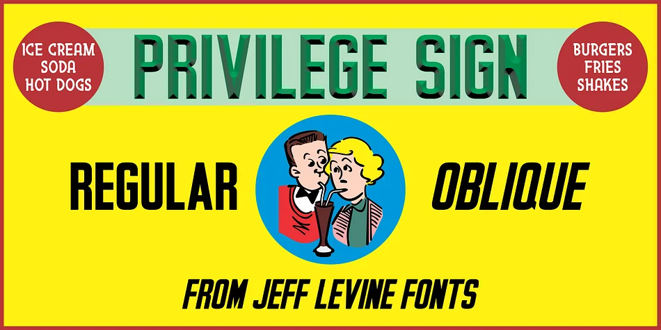 PRIVILEGE SIGN by Jeff Levine Fonts — Display Font