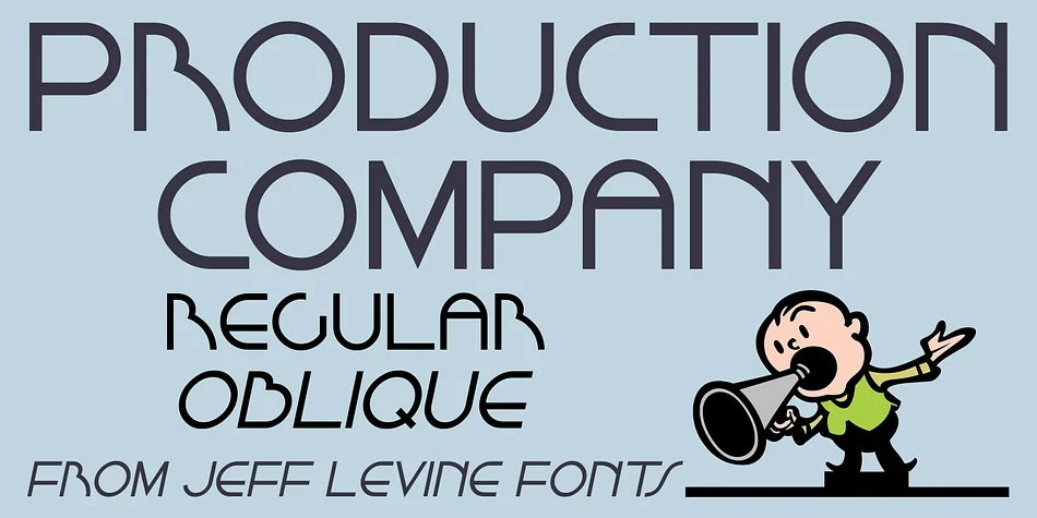PRODUCTION COMPANY JNL by Jeff Levine Fonts — Decorative Font