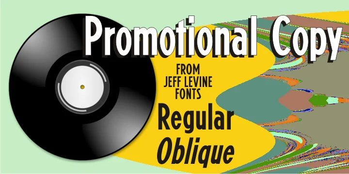Promotional Copy JNL by Jeff Levine Fonts — Display Font