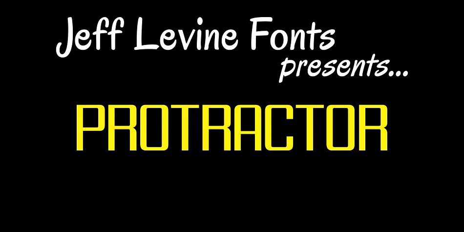 PROTRACTOR JNL by Jeff Levine Fonts — Display Font