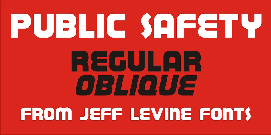 PUBLIC SAFETY JNL by Jeff Levine Fonts — Decorative Font