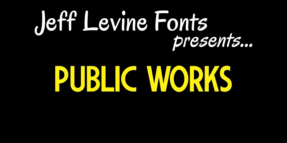 PUBLIC WORKS JNL by Jeff Levine Fonts — Display Font
