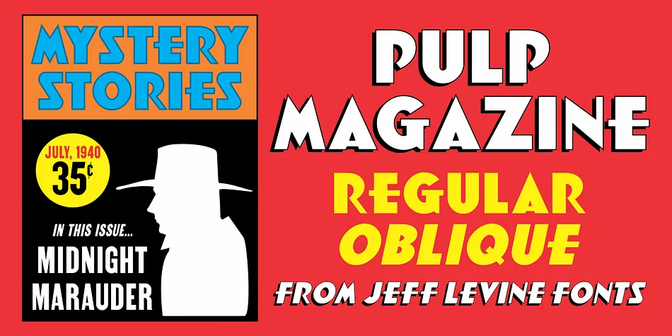 PULP MAGAZINE JNL by Jeff Levine Fonts — Decorative Font