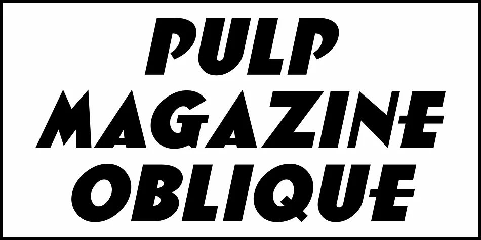 PULP MAGAZINE JNL by Jeff Levine Fonts — Decorative Font — thumbnail 4