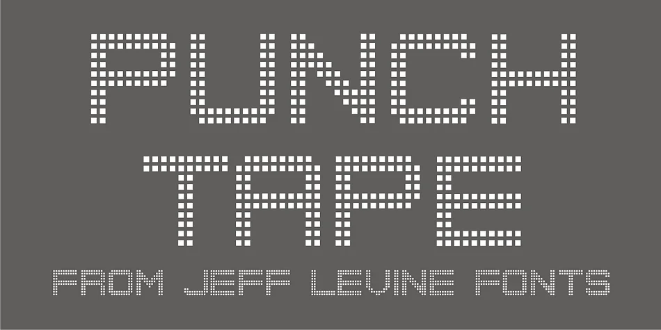 Punch Tape JNL by Jeff Levine Fonts — Display Font