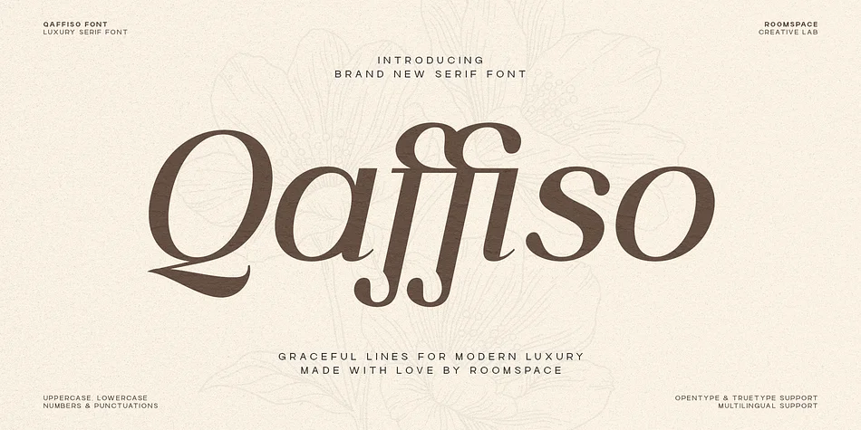 Qaffiso by roomspace — Display Font