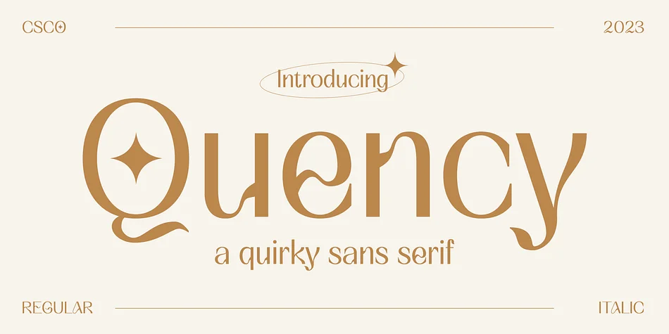 Quency by Craft Supply Co. — Decorative Font
