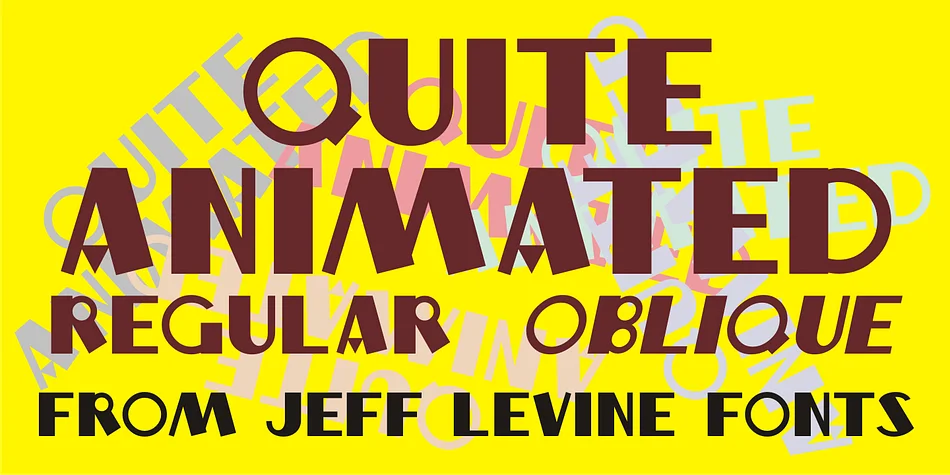 QUITE ANIMATED JNL by Jeff Levine Fonts — Decorative Font
