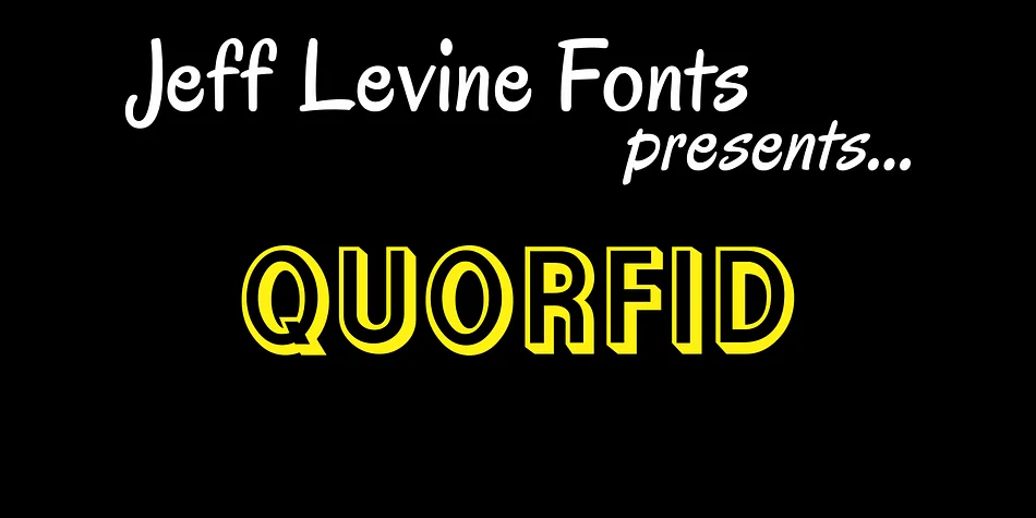 QUORFID JNL by Jeff Levine Fonts — Display Font