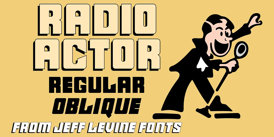RADIO ACTOR JNL by Jeff Levine Fonts — Display Font