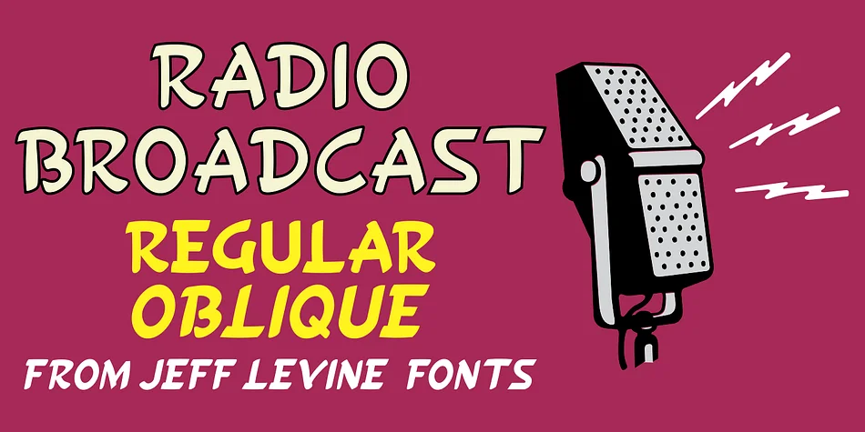 RADIO BROADCAST JNL by Jeff Levine Fonts — Display Font
