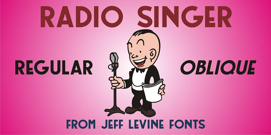 RADIO SINGER JNL by Jeff Levine Fonts — Display Font