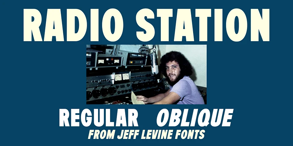 RADIO STATION JNL by Jeff Levine Fonts — Display Font