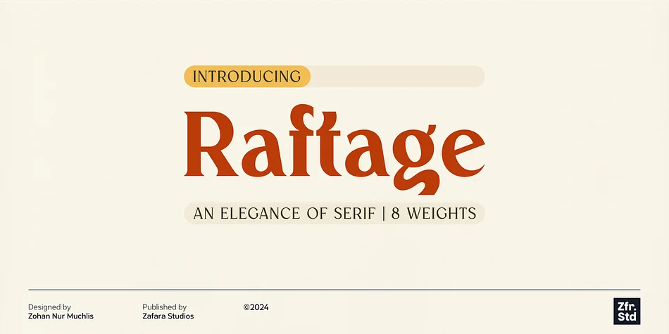 Raftage by Zafara Studios — Decorative Font