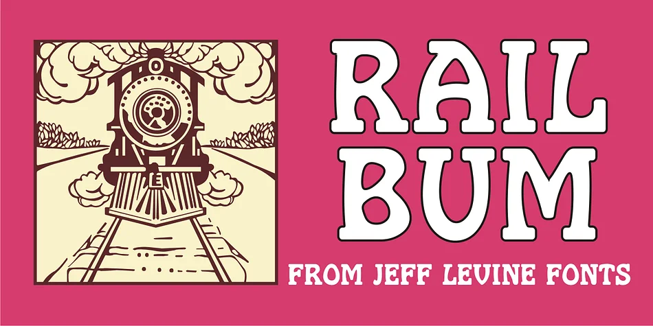 RAIL BUM JNL by Jeff Levine Fonts — Decorative Font