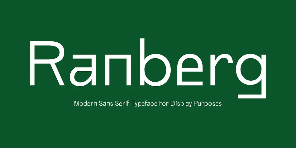 Ranberg by Craft Supply Co. — Display Font