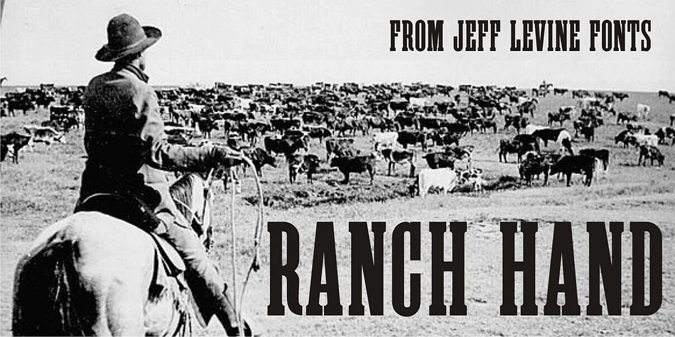 RANCH HAND JNL by Jeff Levine Fonts — Decorative Font
