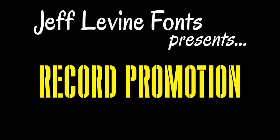 RECORD PROMOTION JNL by Jeff Levine Fonts — Display Font