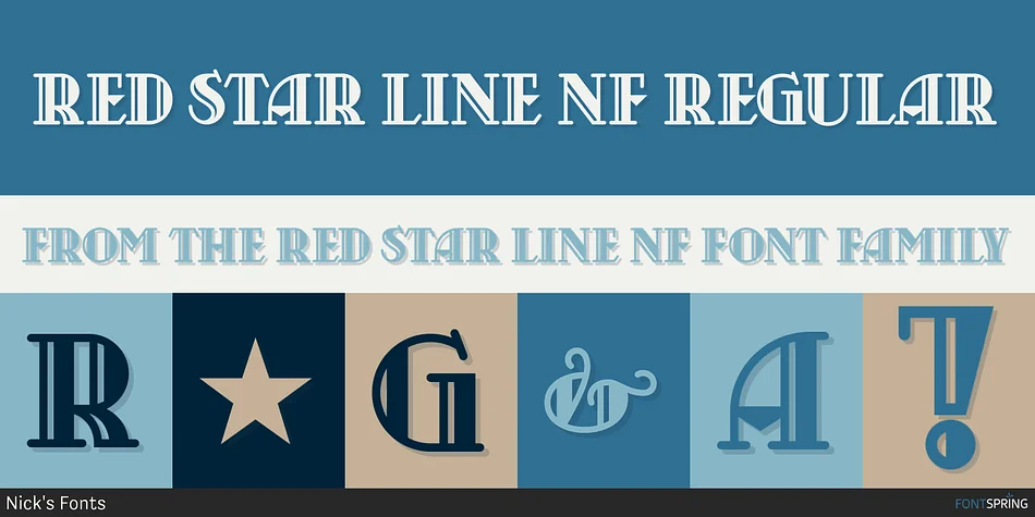RED STAR LINE NF by Nick's Fonts — Decorative Font