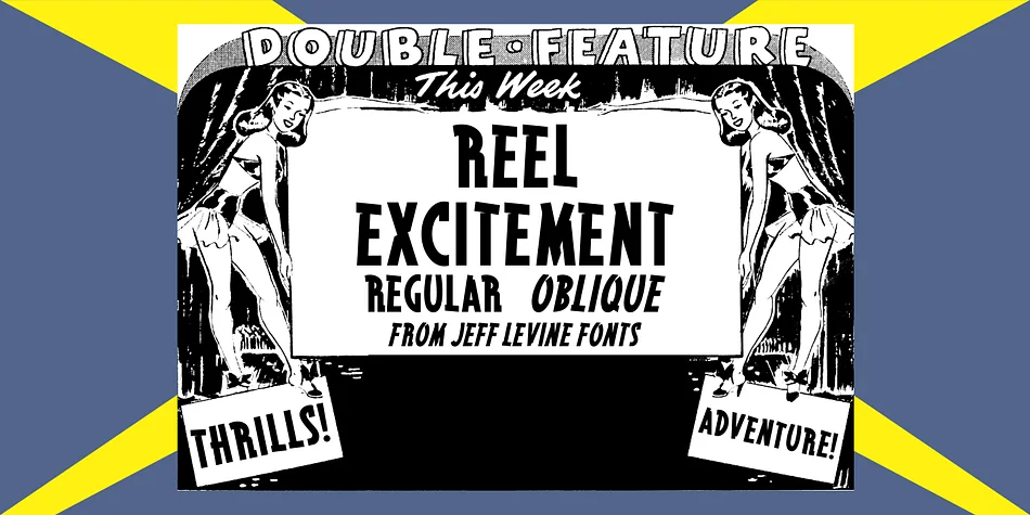 Reel Excitement JNL by Jeff Levine Fonts — Display Font