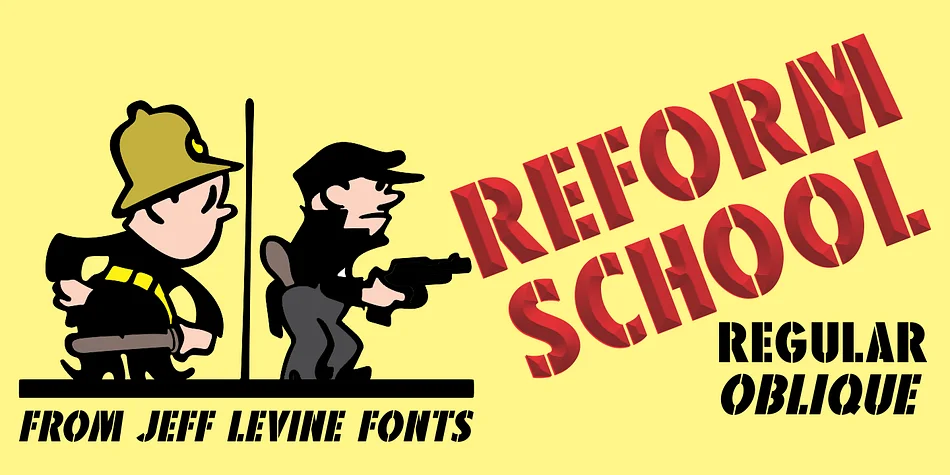 REFORM SCHOOL JNL by Jeff Levine Fonts — Display Font
