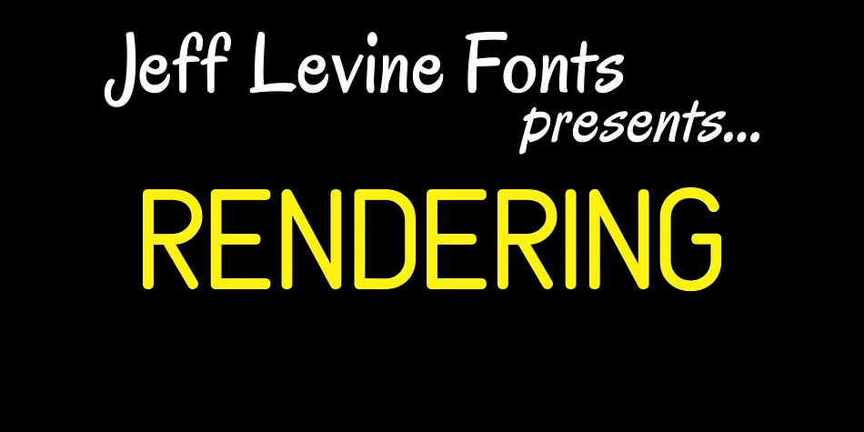 RENDERING JNL by Jeff Levine Fonts — Display Font
