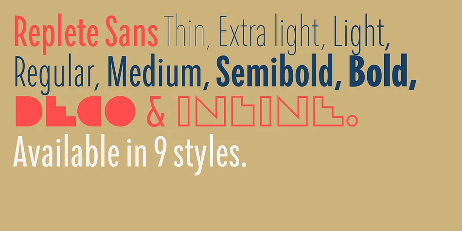 Replete Sans by Sudtipos — Decorative Font