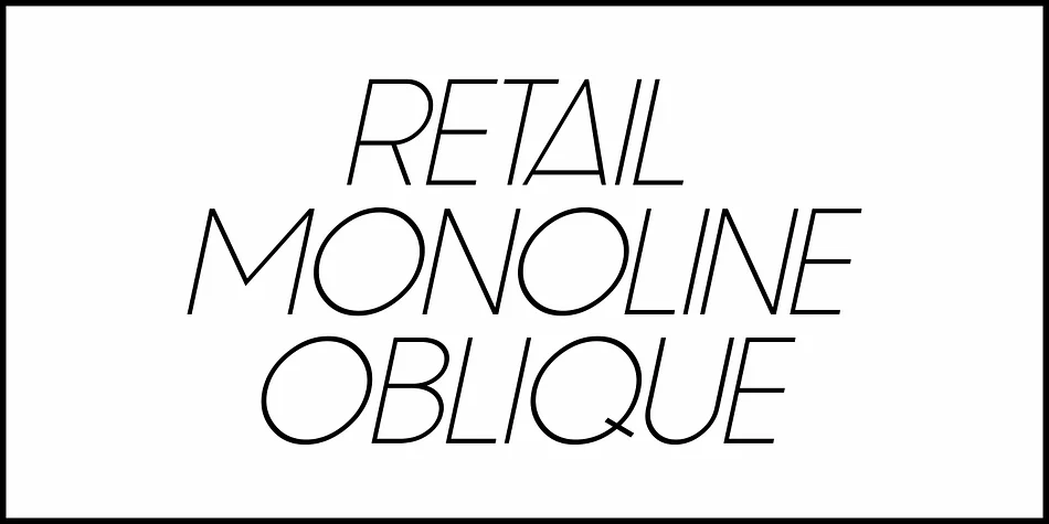 RETAIL MONOLINE JNL by Jeff Levine Fonts — Display Font — thumbnail 4