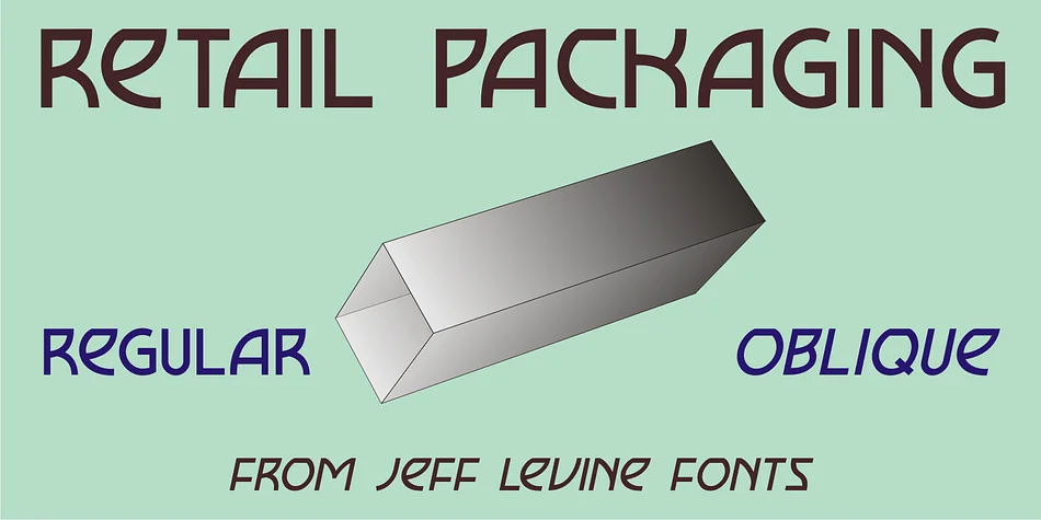RETAIL PACKAGING JNL by Jeff Levine Fonts — Decorative Font