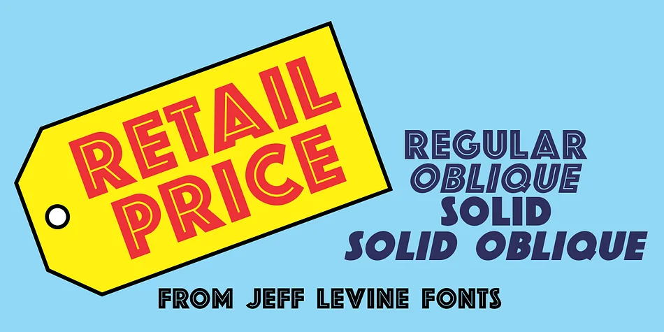 RETAIL PRICE JNL by Jeff Levine Fonts — Display Font